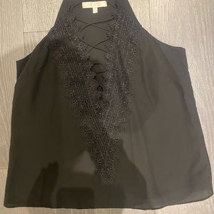 WAYF lace blouse tank top. Black, size small